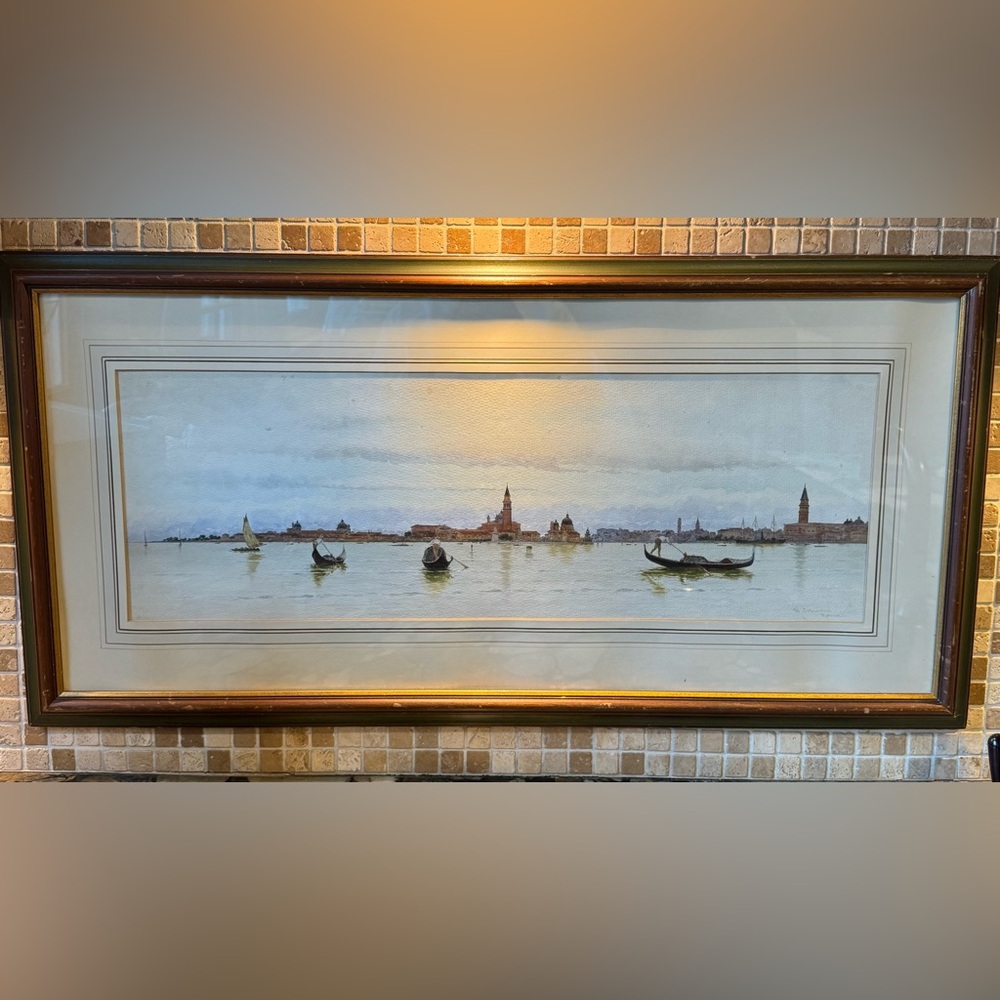 Nazzareno Cipriani Original Watercolor Painting- Antique-